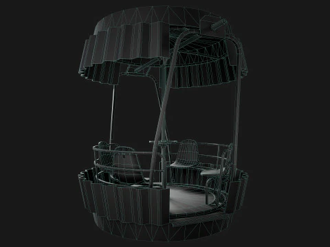 Painted Ferris Wheel 3D Model