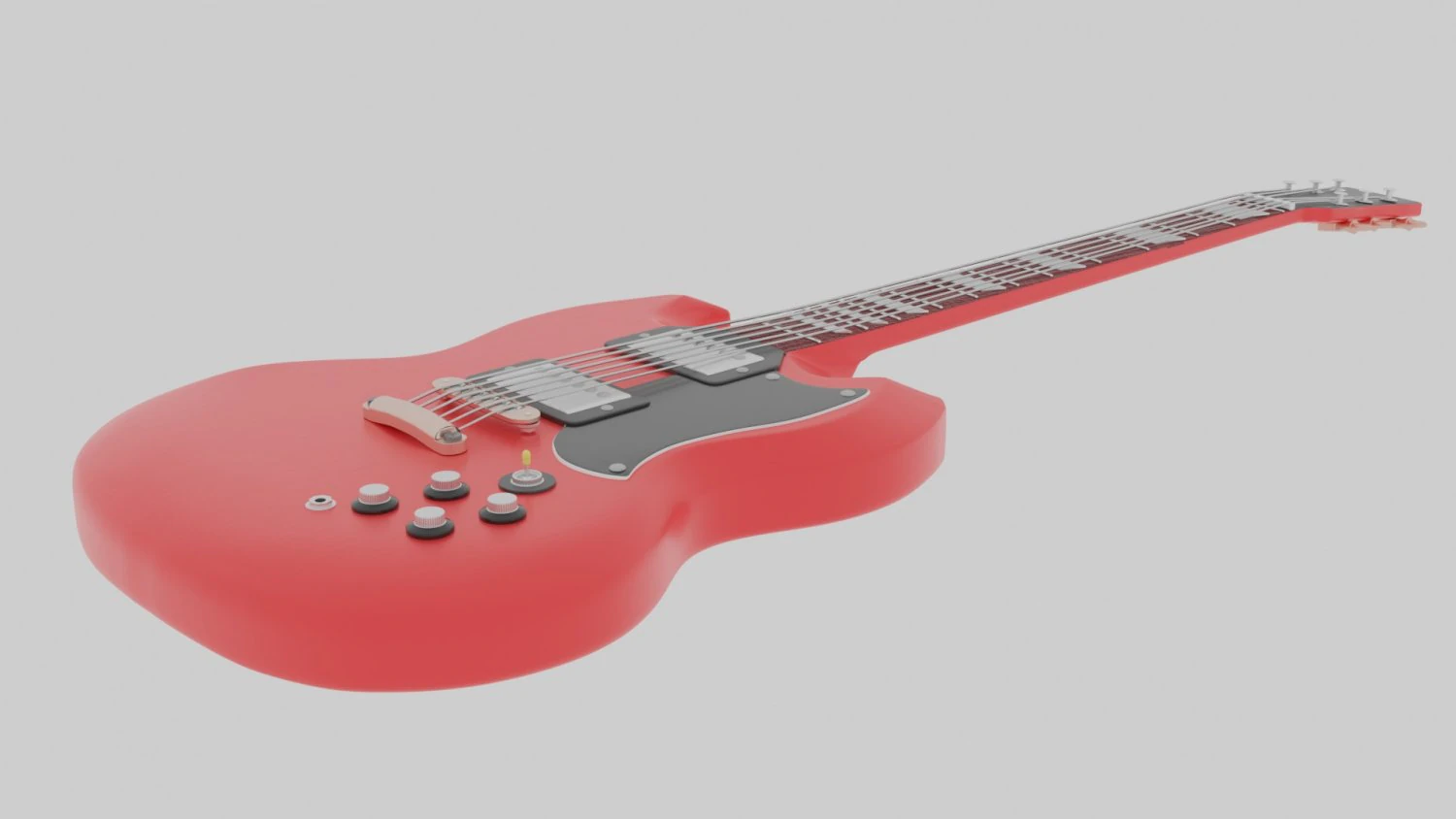 electric guitar sg 3D Model .c4d .max .obj .3ds .fbx .stl .blend 