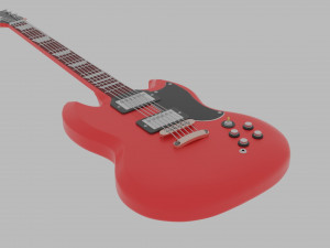 electric guitar sg 3D-Modell