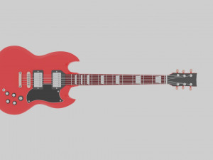 electric guitar sg 3D-Modell