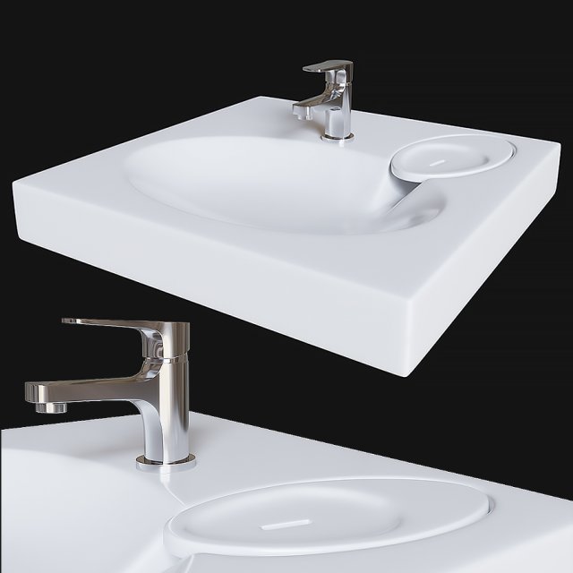 sink paa claro 3D Model .c4d .max .obj .3ds .fbx .stl .blend 