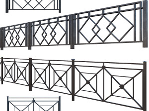 fence 3Dモデル