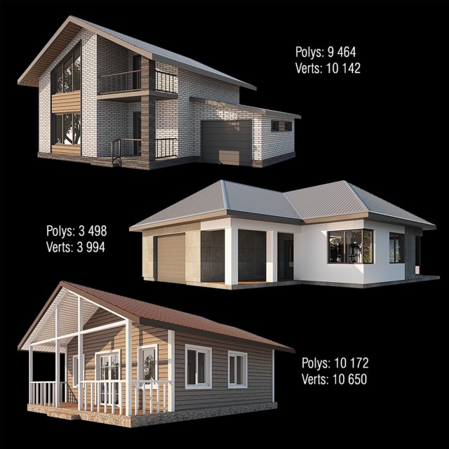 house Model 3D .c4d .max .obj .3ds .fbx .stl .blend 