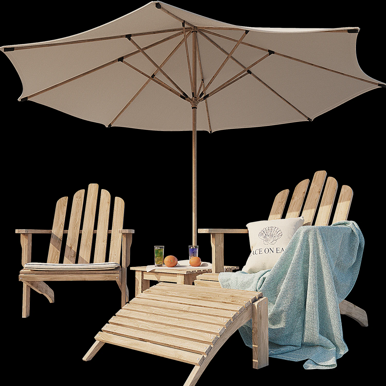 chaise longue 3D Model .c4d .max .obj .3ds .fbx .stl .blend 