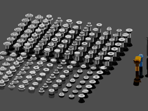 boulons vis autotaraudeuses vis Modèle 3D