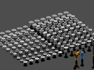 bolts self-tapping screws screws 3D Model