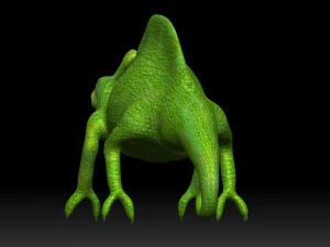 green chameleon 3D Model