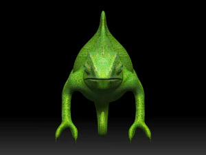 green chameleon 3D Model