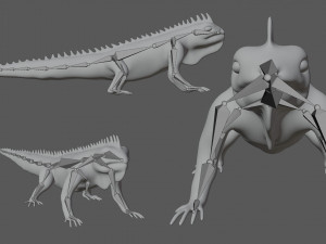 iguana Modello 3D