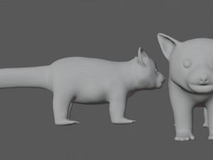 red panda Modello 3D