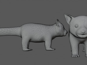 red panda Modello 3D