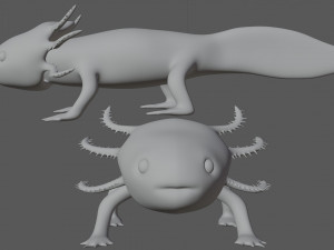axolotl Modelo 3D