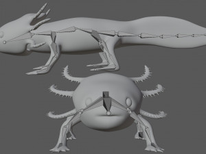 axolotl Modelo 3D