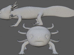 axolotl Modelo 3D