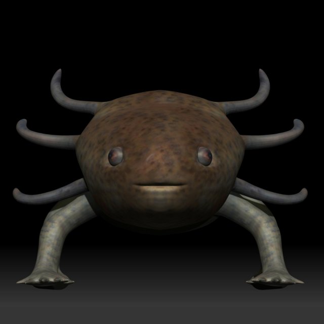 axolotl 3D Modell .c4d .max .obj .3ds .fbx .stl .blend 