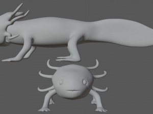 axolotl 3D Modell