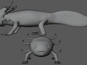 axolotl 3D Modell