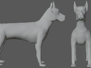 great dane dog 3D Model