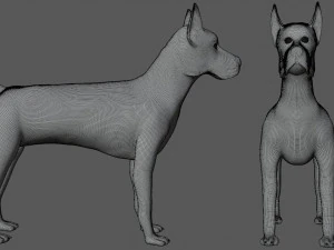 great dane dog 3D Model