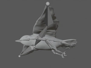 canary yellow bird 3D Model
