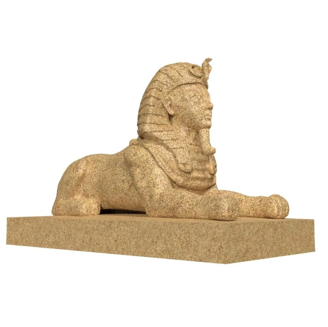 the great sphinx pyramid egypt 3D Model .c4d .max .obj .3ds .fbx .stl .blend