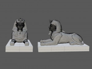 the great sphinx pyramid egypt Modello 3D