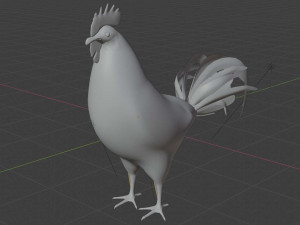 chicken hen rooster bird Modello 3D