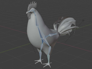 chicken hen rooster bird Modello 3D