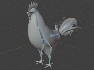 rooster hen chicken bird Model 3D