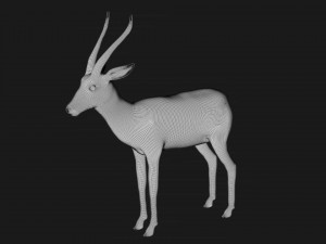 gazelle deer reindeer stag Model 3D