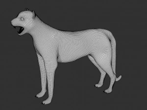 rigged cheetah 3D Model