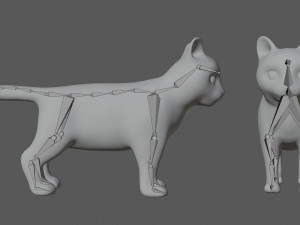 rigged kitten cat Model 3D