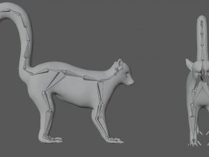 rigged lemur monkey 3D Model