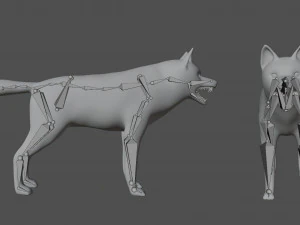 lupo truccato Modello 3D