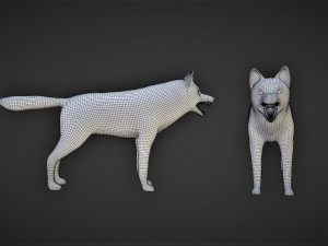 rigged wolf 3D Модель