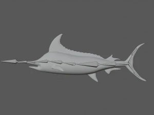 rigged swordfish merlin sword fish 3D Model