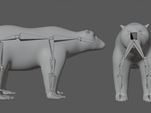 rigged polar bear 3D Модель