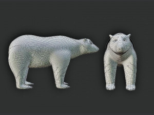 rigged polar bear 3D Модель