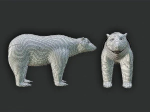 orso polare truccato Modello 3D