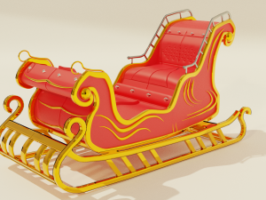 christmas sleigh santa sleigh Modelo 3D