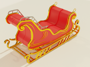 christmas sleigh santa sleigh Modelo 3D