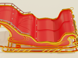 christmas sleigh santa sleigh Modelo 3D