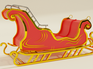christmas sleigh santa sleigh Modelo 3D