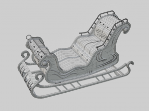 christmas sleigh santa sleigh Modelo 3D