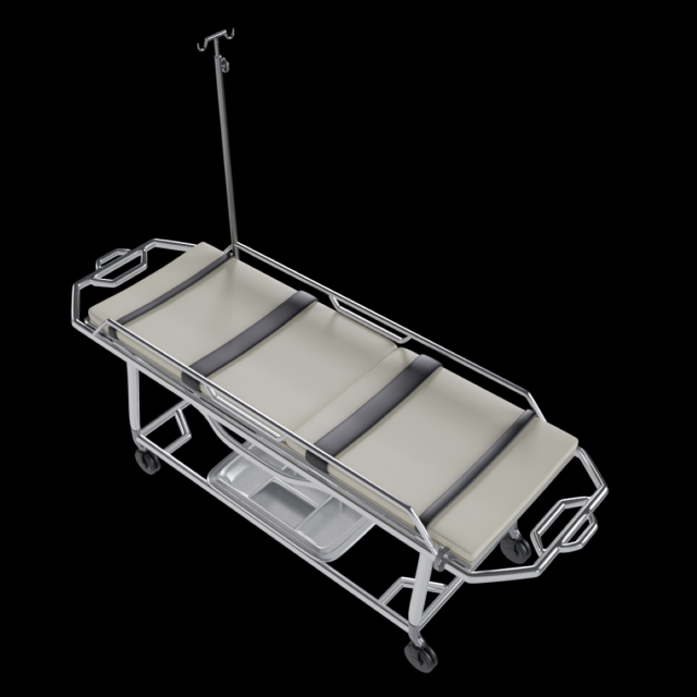 rolling stretcher hospital Model 3D .c4d .max .obj .3ds .fbx .stl .blend
