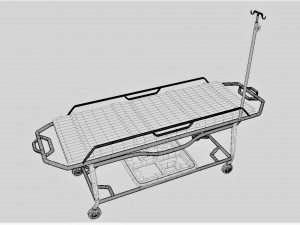 rolling stretcher hospital 3D Модель