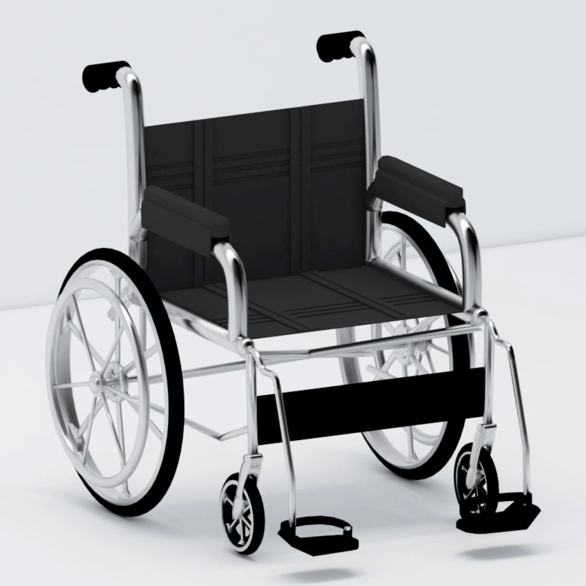 wheelchair wheel chair hospital 3D Model .c4d .max .obj .3ds .fbx .stl .blend 