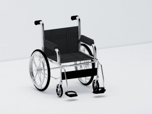 wheelchair wheel chair hospital Model 3D