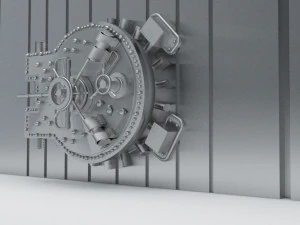 otwarty skarbiec banku Model 3D