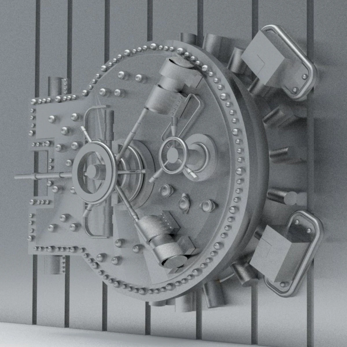 banka kasası kapat 3D Model .c4d .max .obj .3ds .fbx .stl .blend 